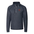 thumbnail image 2 of Men's Cutter & Buck Heather Navy Chicago Bears Mainsail Sweater-Knit Big & Tall Half-Zip Pullover Jacket, 2 of 3