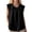 *Black, variant on VBVC Women's Cotton-Linen Sleeveless Tank Top,Ladies Breathable Button Neck Blouse,Loose Fit Summer Pleated Shirt For Women,Black,S-3XL