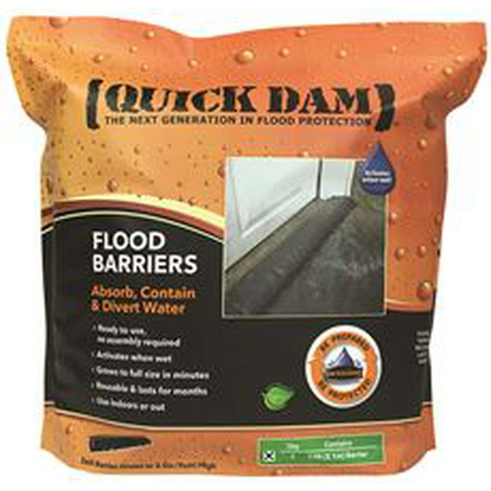 Quick Dam Water Activated Flood Barrier, Reusable Water Absorbers for