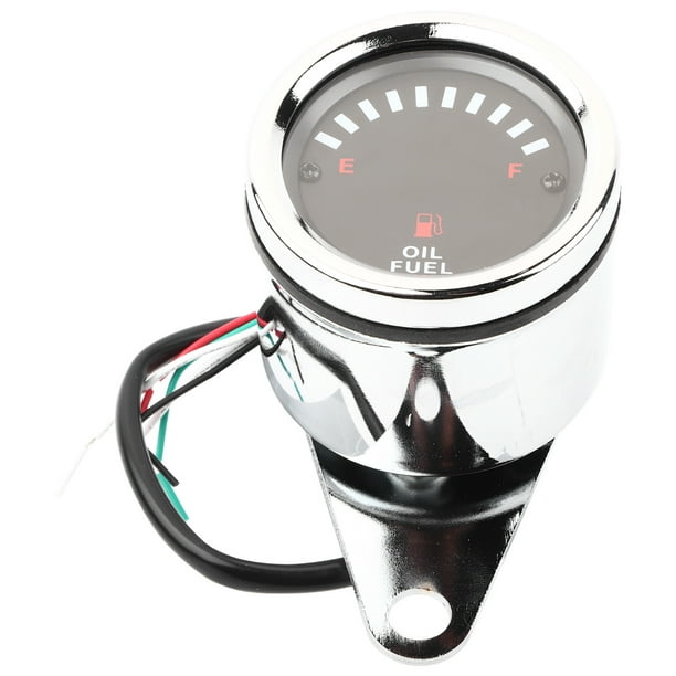Medidor de combustible eléctrico Universal con pantalla LED para motocicleta y coche, medidor electrónico de aceite, CC de 12V Jadeshay A