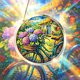thumbnail image 2 of 20cm Acrylic Hanging Decor Round Art Ornament With Chain Indoor Outdoor Decoration Home Garden Patio Wall Art Gift, 2 of 5