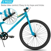 Hiland BMX BIKE 24 & 26 inch, Beginner-Level to Advanced Riders with 2 Pegs for Adults, Multiple Colors