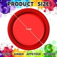 thumbnail image 2 of CC-SLZP 120 Pcs Assiettes en Plastique Rouges, Assiettes à Dessert Jetables de 7 Pouces pour Fête Ensembles de Vaisselle en Plastique Robustes pour Mariage Pâques Pique-Nique BBQ (Rouge, 7 Pouces), 2 of 7