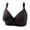 Black, variant on Lolmot Women's No Rims Push Up Bras Comfortable Sexy Four Breasted Adjust Solid Color Bra Thin Everyday Underwear Large Bust Breathable Bra