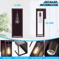 thumbnail image 3 of Juego de 2 Faroles de Pared para Exterior VerRon 40,6 cm Marrón, 3 of 7