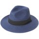 thumbnail image 1 of Sombrero Panamá enrollable de paja de ala ancha para mujer Sombrero para el sol de playa Fedora UPF50+ Azul oso de fresa  Juguete, 1 of 4