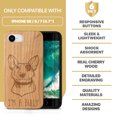 thumbnail image 7 of Case Yard Wooden Case Outside Soft TPU Silicone, Slim Fit Shockproof Wood Protective Phone Cover for Girls Boys Men and Women, Supports Wireless Charging I am a Bully Design case for iPhone-SE, 7 of 7