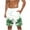 Green, variant on ZCFZJW Summer Tropical Floral Print Beach Hawaiian Shorts for Men Lightweight Quick Dry Drawstring Elastic Waist Bathing Suit Trendy Holiday Vacation Swim Trunks with Pockets Blue L