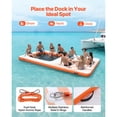 thumbnail image 4 of KFFKFF Inflatable Floating Dock, 15 x 6.5 FT Inflatable Dock Platform, Non-Slip Water Air Mat with Portable Carrying Bag and Detachable Ladder, Floating Water Platform Island Raft, 4 of 9