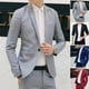 thumbnail image 5 of ALSLIAO Nuevo Traje Casual Entallado Formal de Un Botón para Hombre Blazer Chaqueta Abrigo Tops Vino M, 5 of 8