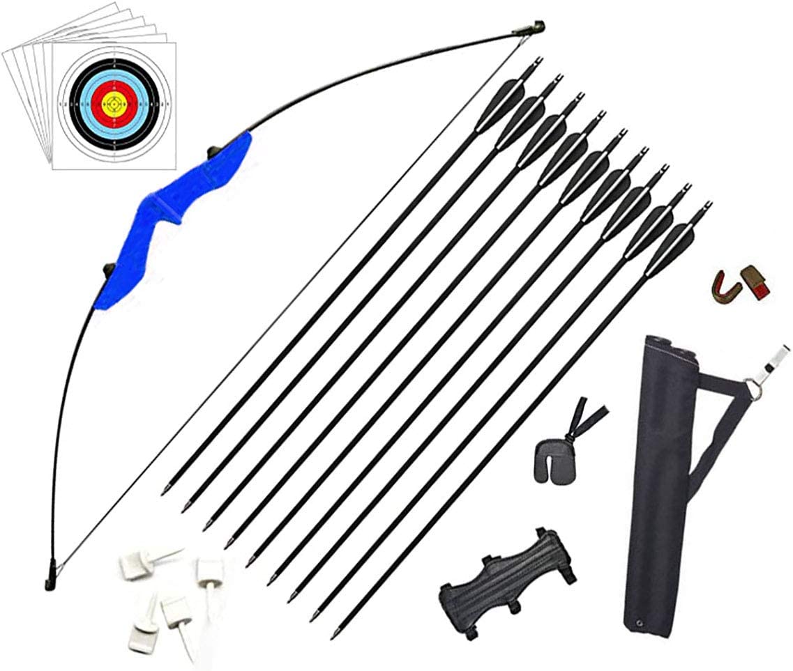 Archery Takedown Recurve Bow and Arrows Set Adult Longbow Kit for