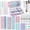 Purple, variant on Four Candies 41PCS Aesthetic Supplies With Cute Pen Case, 5 Black Ink Gel Pens, 12 Mechanical Pencils 0.5mm, 0.7mm, 0.9mm & 2.0mm With Lead Refills For Students Stationary College Essentials