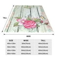 thumbnail image 3 of Honeii Vintage Wood with Floral Print Fleece Blanket - Throw Blanket for Bed, Sofa, Couch, Camping, and Travel , Microplush Ultra Soft Warm Blanket-80"x60", 3 of 7