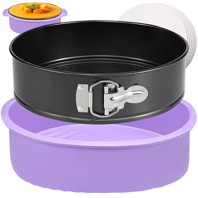 Tarta de queso antiadherente Springform Pan Hikolvol de 9 pulgadas con protector