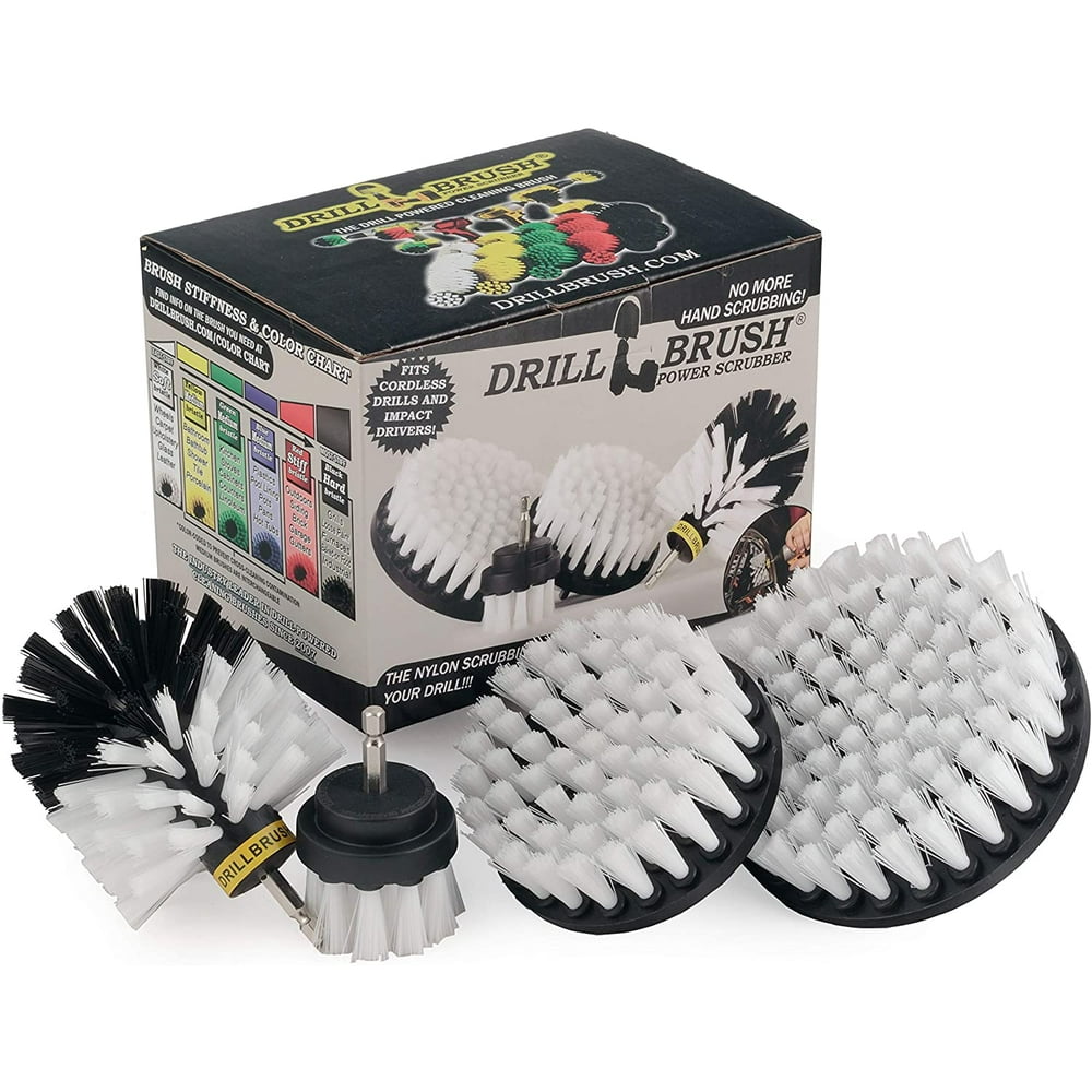 Drillbrush Automotive Soft White Drill Brush Leather Cleaner Car
