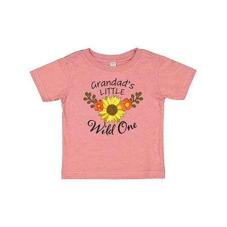 

Inktastic Grandad s Little Wild 1 with Beautiful Sunflower Gift Baby Boy or Baby Girl T-Shirt