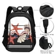 thumbnail image 3 of Balery Starfishes Shells Mochila con carga USB para hombre y mujer - Mochila impermeable y antirrobo para laptop con puerto USB para viajes, trabajo, 3 of 7