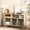 wood, variant on Diubas Modern Record Player Stand with Power Outlets Vinyl Record Storage Table with Display Shelf Turntable Table with Vinyl Storage Holds for Living Room Bedroom