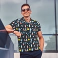 thumbnail image 4 of Fotbe Rocket Space Camiseta Polo de Golf para Hombre con Estampado – Camisa Deportiva Transpirable con Cuello Abotonado-3X-Large, 4 of 6