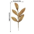 thumbnail image 2 of 10PCS Christmas Glitter Leaves Bay Leaves Spray Artificial Champagne Bay Leaf Picks Sprays Giltter Stems for Christmas Tree DIY Xmas Wreath Garland Home Decor -GOLD, 2 of 3
