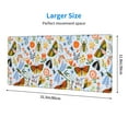 thumbnail image 4 of Disketp Gaming Mouse Pad Insects And Flowers Pattern Large Mouse Mat Long Extended Desk Pad Non-Slip Rubber Mice Pads Stitched Edges Thin Pad (11.8x31.5 Inch), 4 of 9