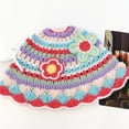 thumbnail image 4 of lanema Crocheted Hat for Lady Handwoven Floral Head Ornament for Party Prom, 4 of 9