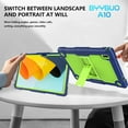 thumbnail image 6 of Fesign for BYYBUO Tablet 10.1 inch Android 14 Tablet Case with Shoulder Strap Hard Back Hybrid Shockproof Kids Friendly Case for BYYBUO 10.1 inch Smartpad A10_L (Navy/Green), 6 of 6