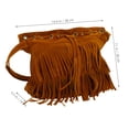 thumbnail image 4 of EeaseMX Bolso de hombro retro con borlas y flecos, tipo cubo, cruzado, para mujer (marrón), 4 of 8