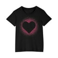 thumbnail image 3 of Sentuca Girls Shirts, Short Sleeve Flowy Fit Shirts, Sweet Valentines Day Graphic Tees Size 7 Years, 3 of 4