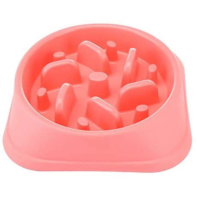 ZHAOCHENG Cuenco para perros de alimentación lenta, diseño antideslizante, divertido, interactivo, para perros (rosa)