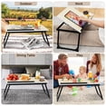 thumbnail image 6 of HONEIER Laptop Desk with 5 Adjustable Angles, Folding Lap Tray with Cup Slot, Bed Desk Tray Table for Eating Reading Working on Bed Couch Sofa, Lap Desk for Home Office, Bedroom, 6 of 7
