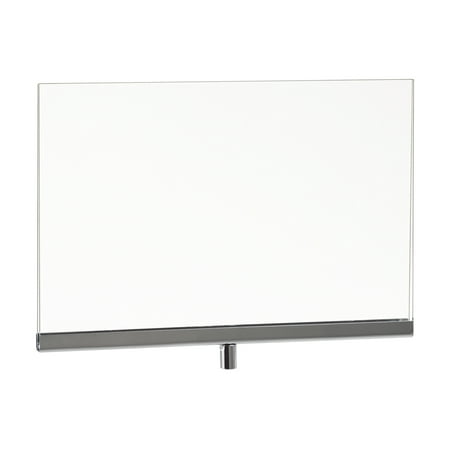 Econoco PJ711 Acrylic Sign Holder with 3/8" Fitting, 11" W x 7" H, Clear (Pack of 24)