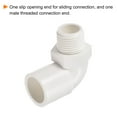 Uxcell G1/2 Male Thread 20mm ID PVC Water Pipe Elbow Fitting Adapter