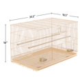 thumbnail image 6 of Alden Design 30" Bird Cage with Slide-Out Tray and Wood Perches, Almond, 6 of 7