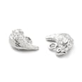 thumbnail image 2 of 20 pc Brass Charms Bird Charm Real Platinum Plated 7x10x4mm Hole: 1.6mm, 2 of 2