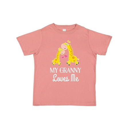 

Inktastic Granny Loves Me Childs Giraffe Gift Toddler Boy or Toddler Girl T-Shirt