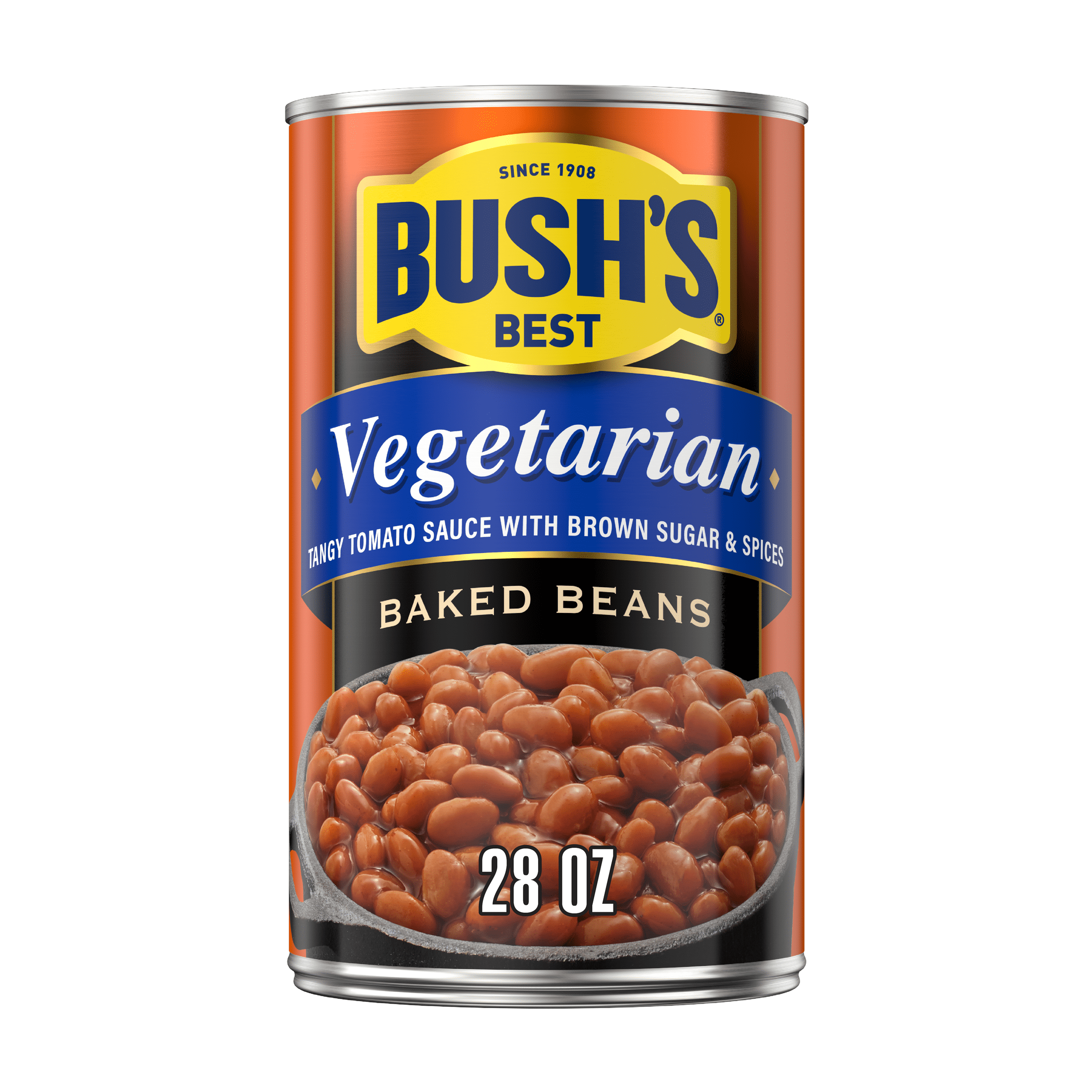 (12 pack) Bush's Vegetarian Baked Beans, Canned Beans, 28 oz