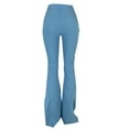 thumbnail image 4 of Women Lady Fashion Hole Zipper Wide Leg Pants Boot Cut Pant Jeans Trousers, 4 of 5