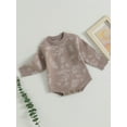 thumbnail image 3 of Bagilaanoe Newborn Baby Girl Knitted Romper Sweater Long Sleeve Print Bodysuit 3M 6M 12M 18M 24M Infant Warm Jumpers Tops Fall Loose Knitwear, 3 of 8