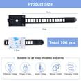 thumbnail image 5 of 100 PCS Bridas adhesivas ajustables para cables, clips para cables, correas de nailon autoadhesivas, clips adhesivos para gestión de cables, 5 of 5