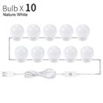 thumbnail image 1 of LED Makeup Mirror Light for Dressing Table Stepless Dimmable Wall Lamp USB Buttom 6 10 14Bulbs Lights ,Widely Use, 1 of 7