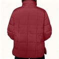 thumbnail image 5 of Womens Quilted Pullover Puffer Down Jacket Winter Warm Packable Lightweight Stand Collar Long Sleeve Coat with Pocket, 5 of 7