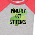 thumbnail image 4 of Inktastic St. Patrick's Day Pinches Get Stitches Shamrocks Boys or Girls Baby Bodysuit, 4 of 5