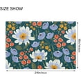 thumbnail image 3 of Coolnut Multicoloured Flowers Anti-Slip Ultra Absorbent Durable Bath Rug with Rubber Backing,24"x16", 3 of 7