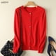 thumbnail image 4 of Cárdigan de Cachemira de visón puro para mujer, abrigo suelto de cuello redondo, Chaqueta de punto sólido, talla grande, 4 of 5