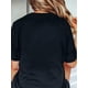 thumbnail image 2 of Fashionable 1pc Women'S Casual T-Shirt with Christmas Bow Print - Short Sleeve, Crewneck, Regular Fit, Geometric Pattern, All Seasons Tee For Adult, Men, Women, Teen, Teenager, Adolescent, Youth, 2 of 6