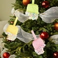 thumbnail image 4 of Christmas Ice Cream Ornaments Set - Hanging Candy Gift Macaron Dessert Foam Pendant for Xmas, New Year, Easter, Birthday Party Supplies, 4 of 6