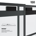 thumbnail image 4 of Vigo Vg6023gcl6076 Houston 76" High X 60" Wide Sliding Frameless Shower Door - Black, 4 of 7