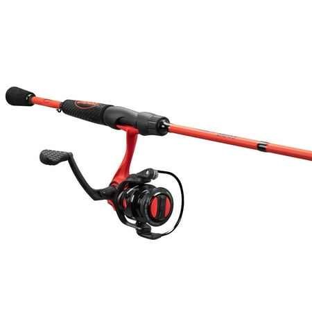 Lew s Mach Smash Spinning Reel and Fishing Rod Combo 7-Foot 2-Inch Rod Size 30 Reel Red/Black