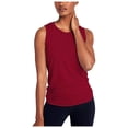 thumbnail image 2 of CAIXIA Womens Tank Tops Racerback Sleeveless Cropped Tank Tops Crewneck Basic Undershirt Sleeveless Shirts Plus Size Racerback Breathable Tee,Wine, 2 of 2